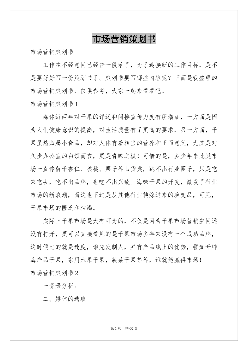 市场营销策划书_第1页