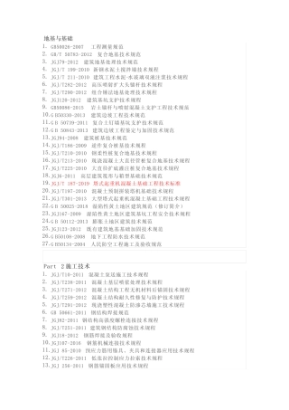 《现行建筑施工规范大全300本目录》2020版 