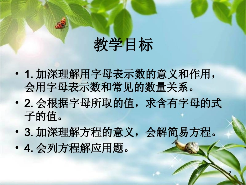 新课标北师版六年级数学下册《总复习-式与方程PPT课件》_第2页