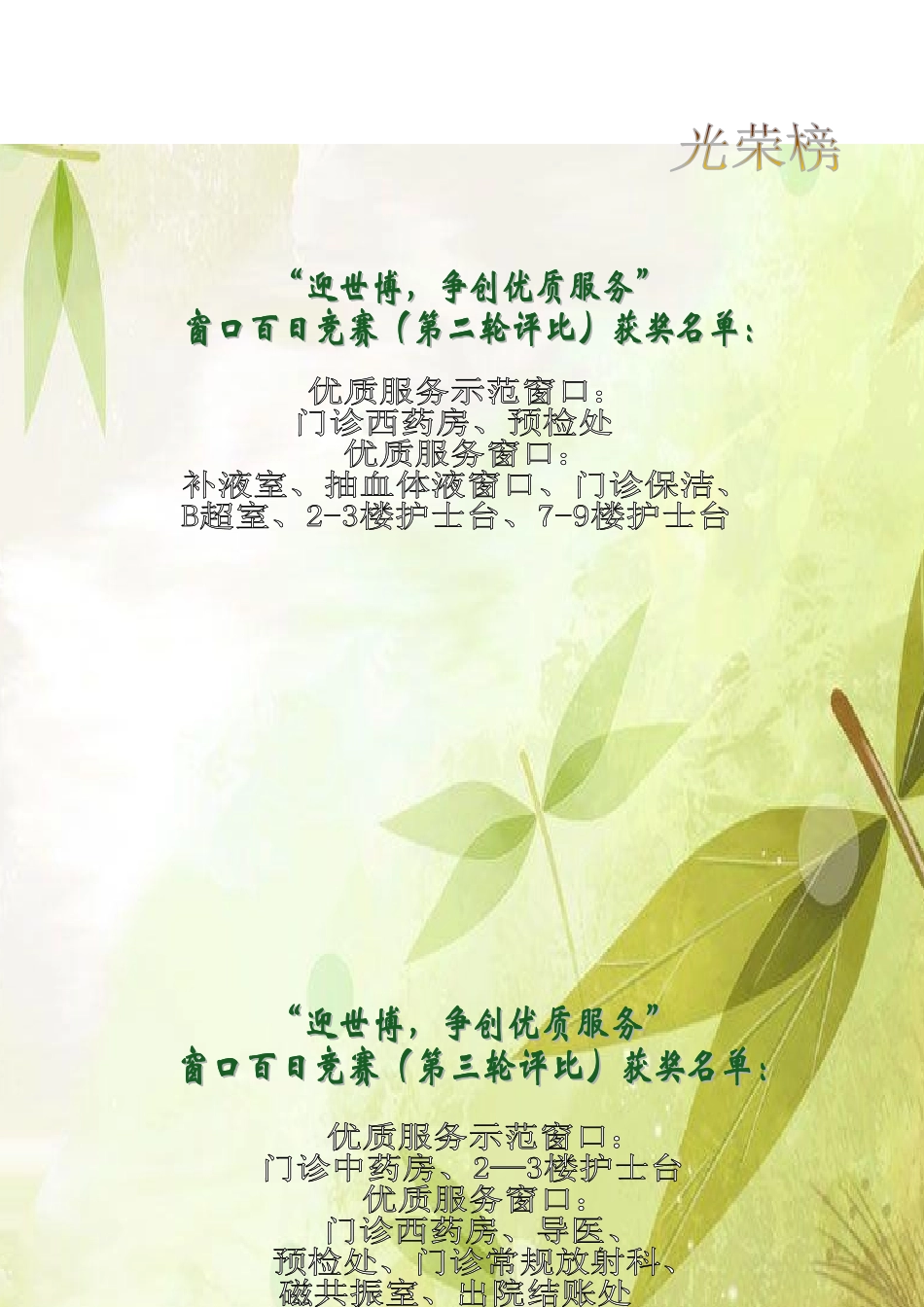 上海市卫生系统迎世博服务品牌奖_第3页