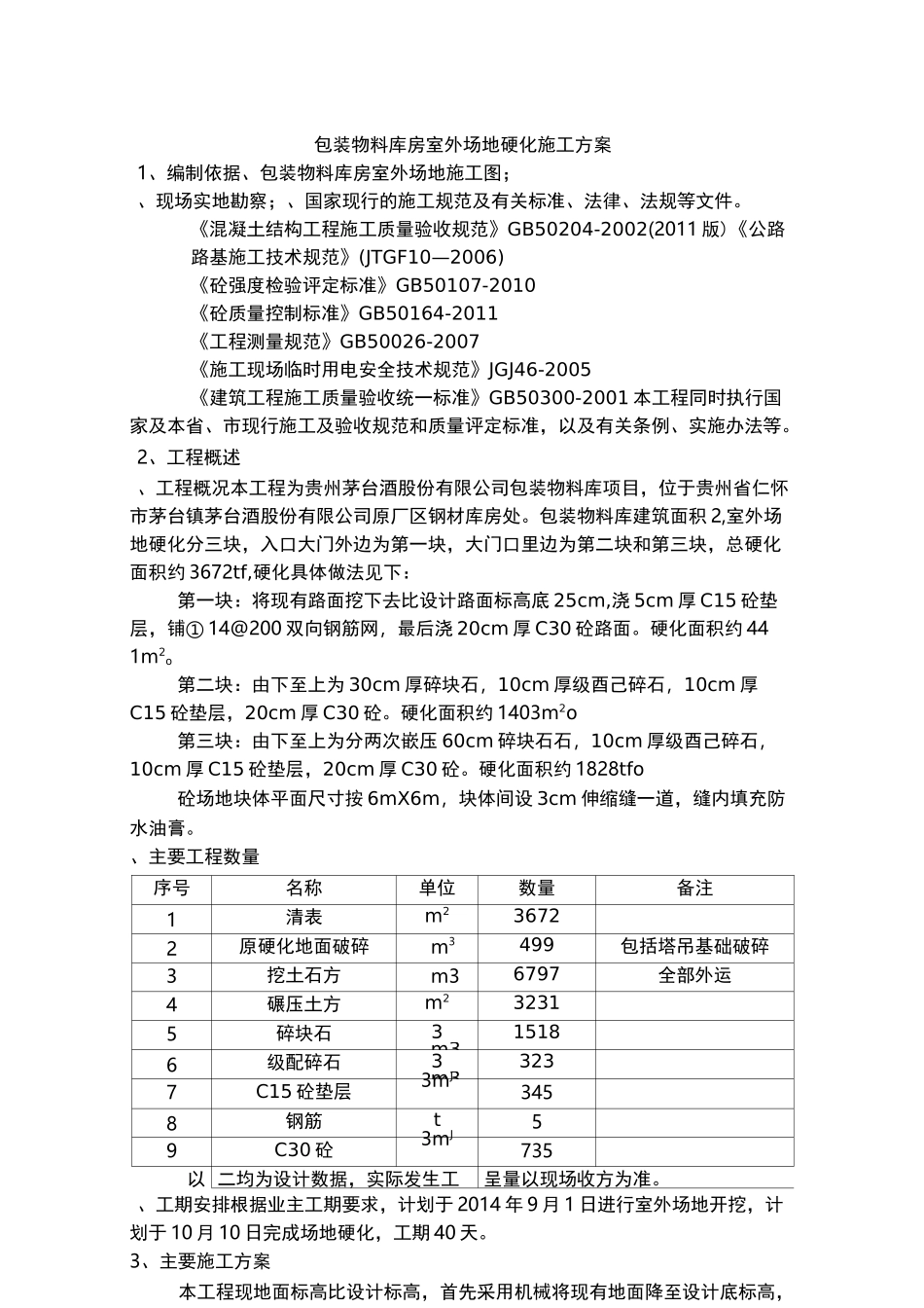 室外场地硬化施工方案_第2页