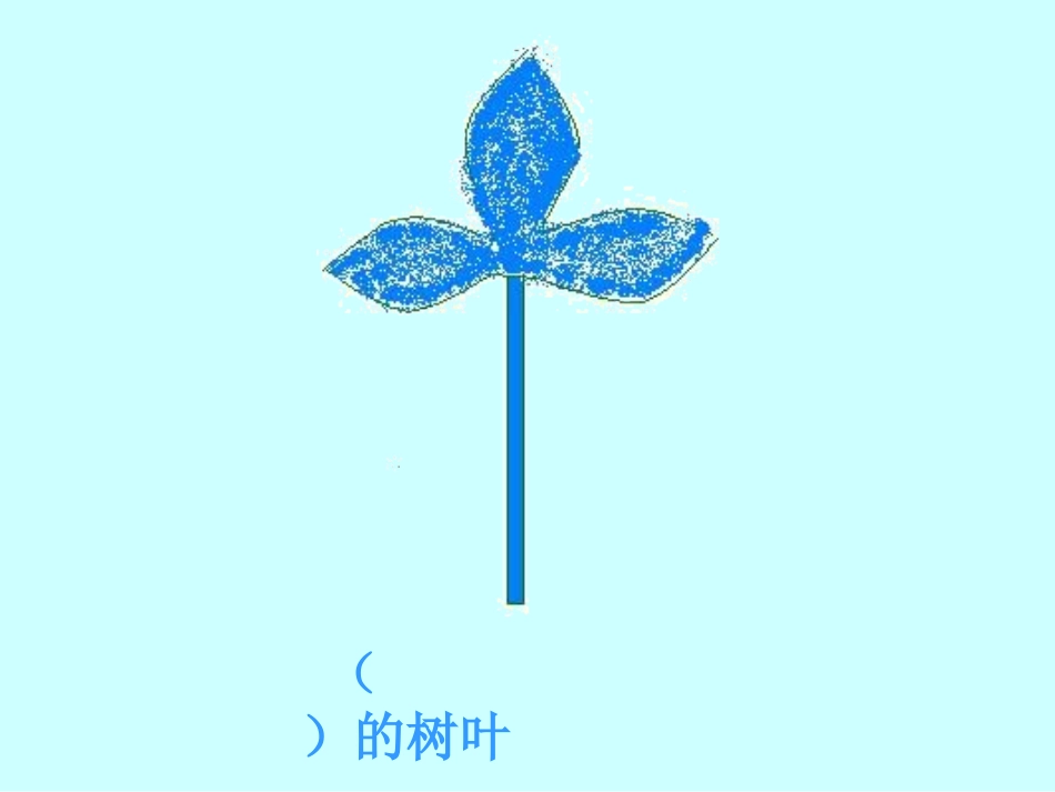 《蓝色的树叶》课件_第1页
