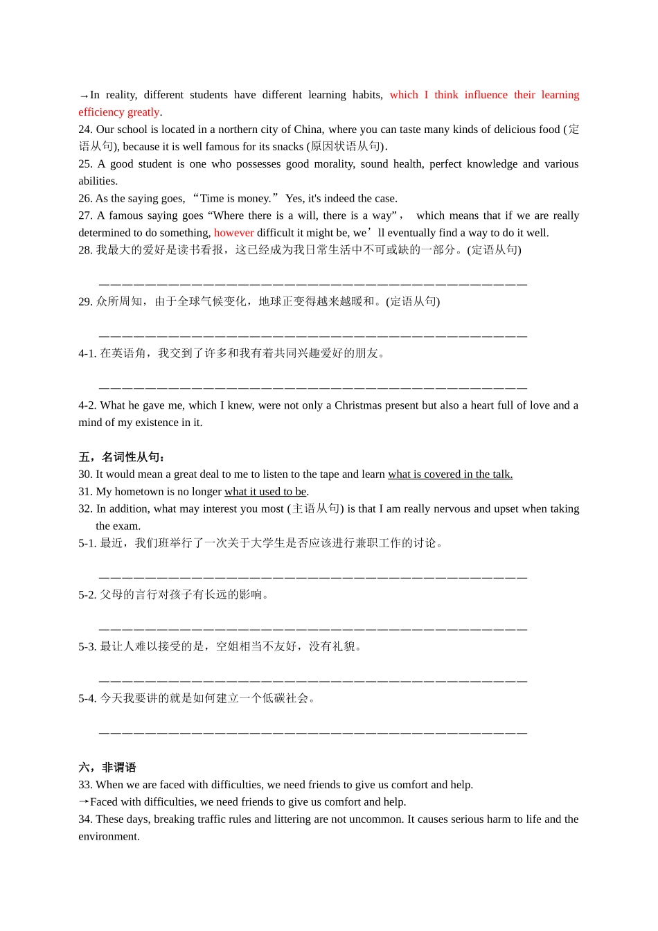 专题10特殊句式在书面表达中的应用_第3页