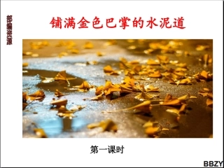 第5课《铺满金色巴掌的水泥道》课件1第1课时