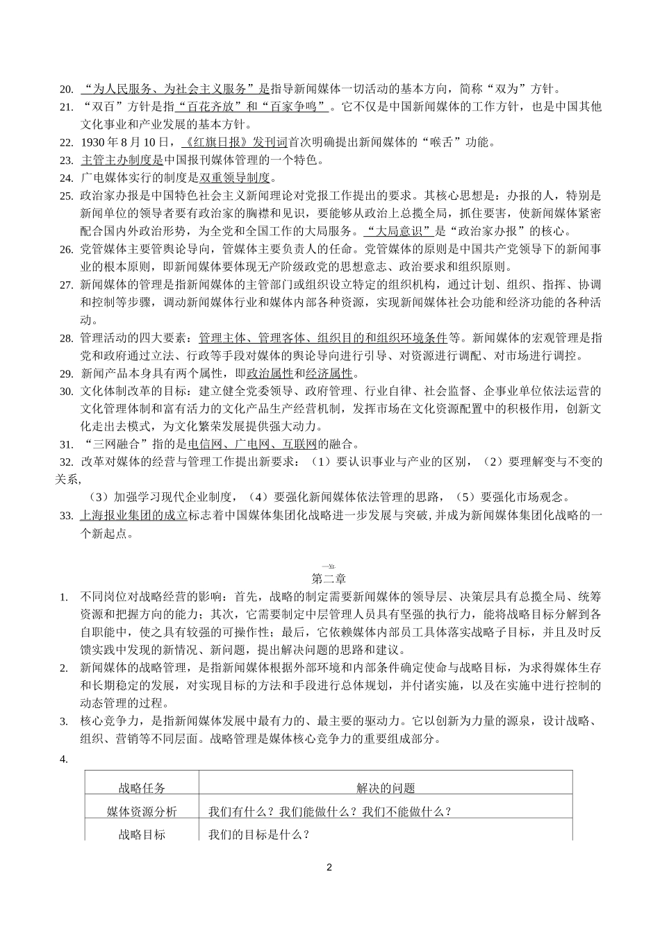 新闻事业管理复习知识点提纲00662_第2页