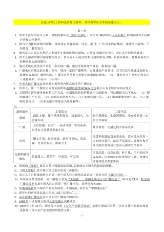 新闻事业管理复习知识点提纲00662