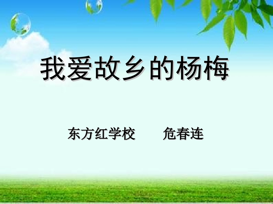 我爱故乡的杨梅（上课稿）_第1页