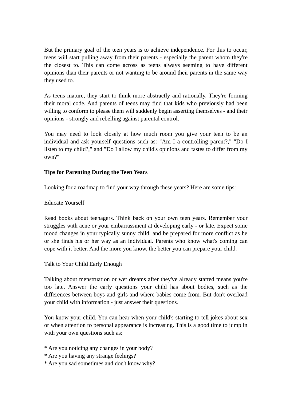 双语阅读：一个对青春期孩子的父母的指南_第2页