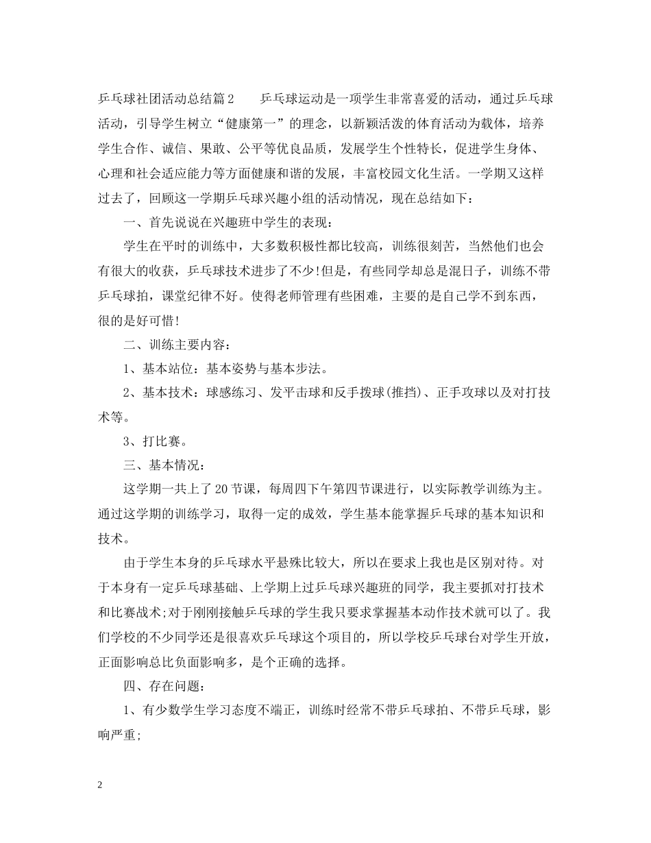 乒乓球协会活动总结范文_第2页