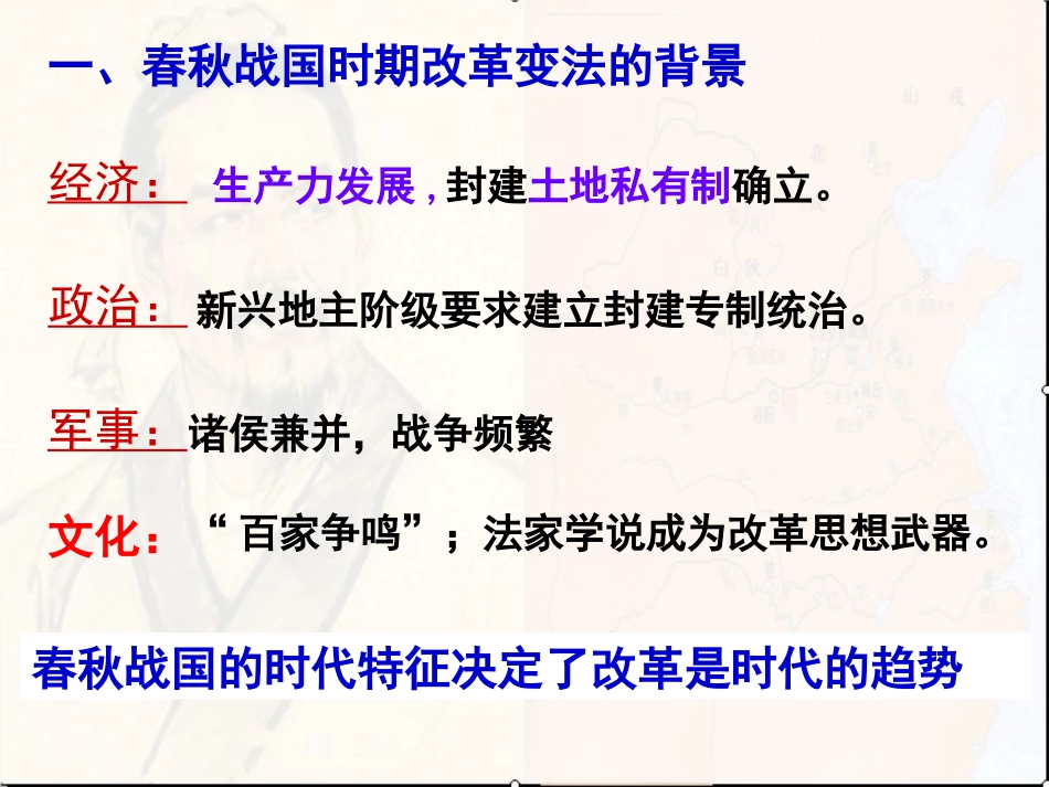 人教版选修1第二单元商鞅变法（共32张PPT）_第3页
