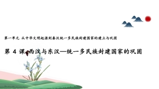 中外历史纲要上-第4课西汉与东汉—统一多民族封建国家的巩固