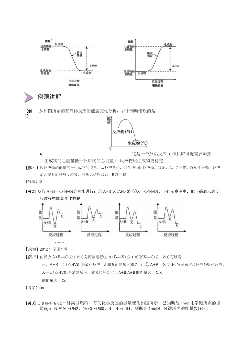 化学反应与能量变化 -知识框架_第2页