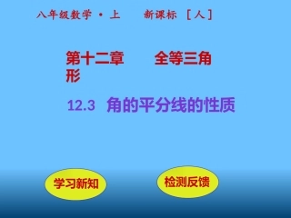 角的平分线的性质
