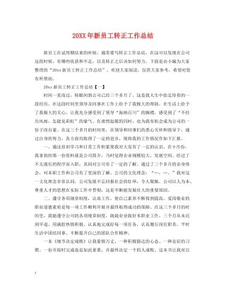 新员工转正工作总结2