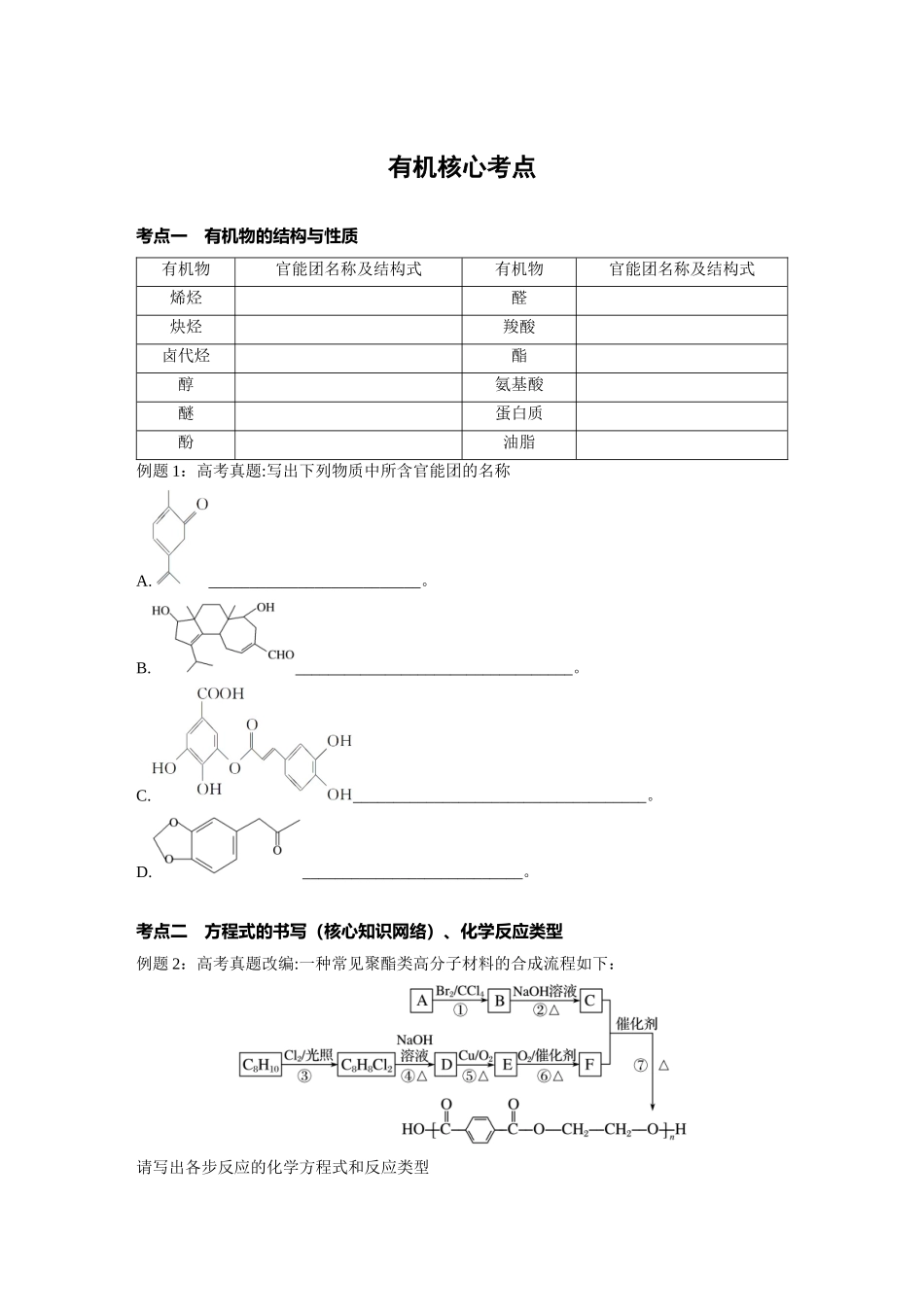 有机核心考点_第1页