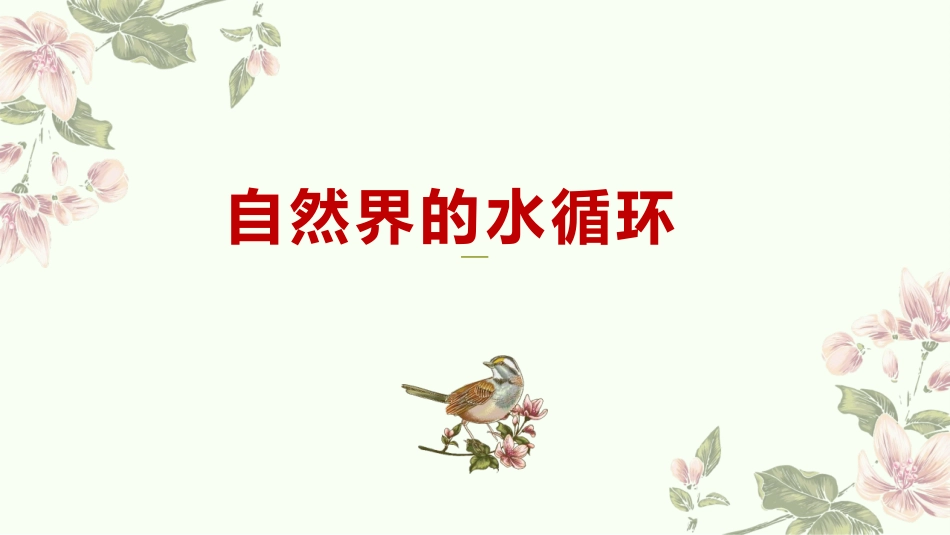 2021自然界的水循环与水资源的合理利用_第1页
