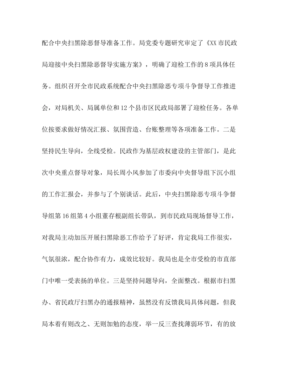 整理民政局扫黑除恶专项斗争半年工作总结_第3页