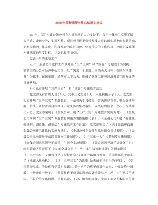 2020年美新商贸年终总结范文会议
