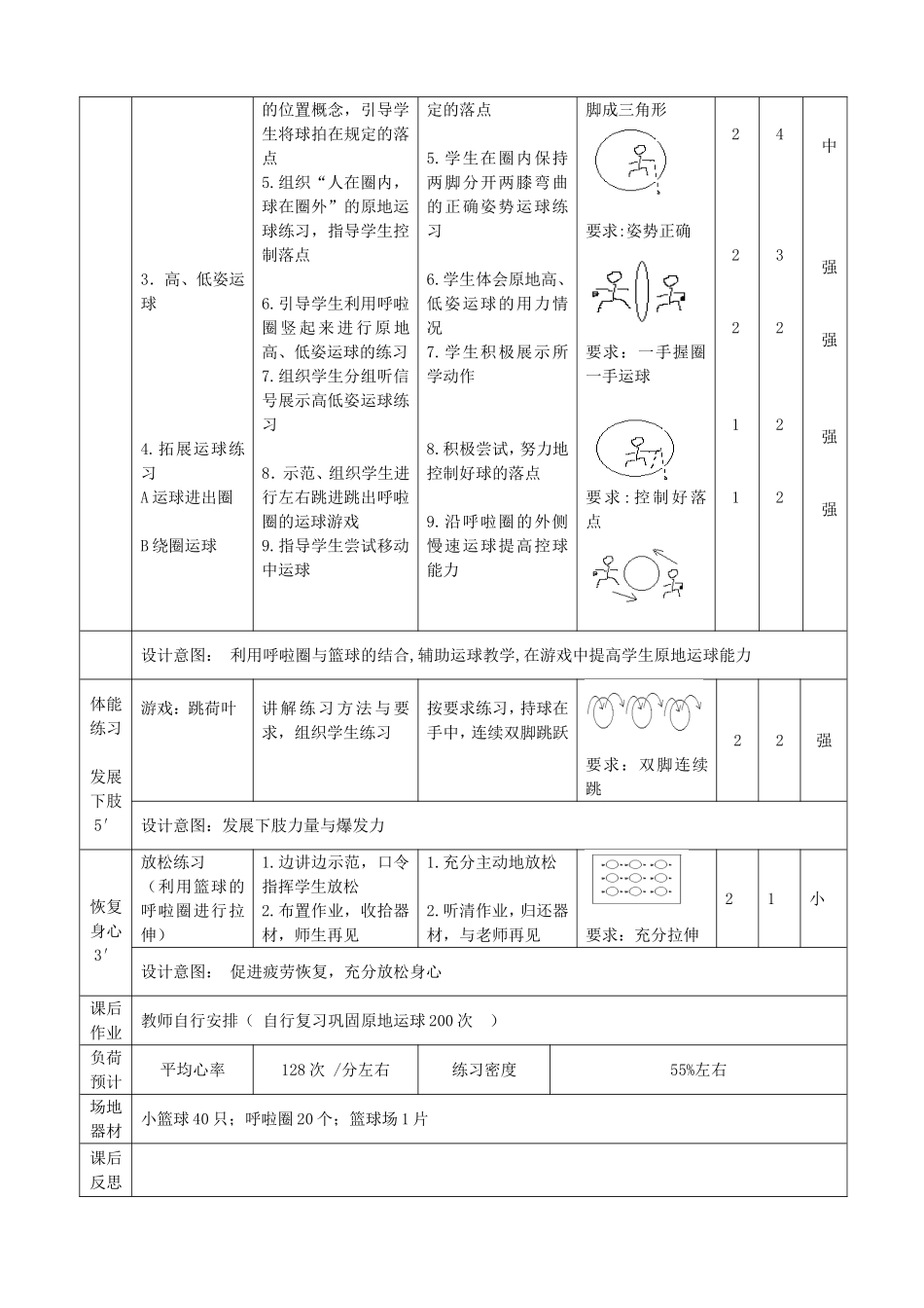 巧用呼啦圈进行篮球课教学设计_第2页