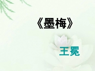 《古诗两首—墨梅》课件