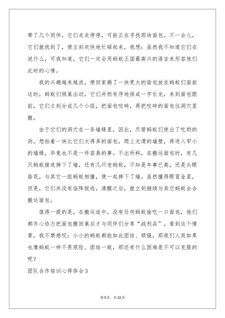 团队合作培训体会心得_第3页