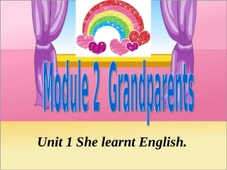 外研版（三起）五下英语：M2U1ShelearntEnglishPPT课件