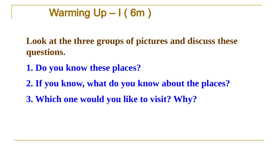 2017秋人教版高中英语必修二同步教学课件：Unit1WarmingUpandReading（共30张PPT）_第1页