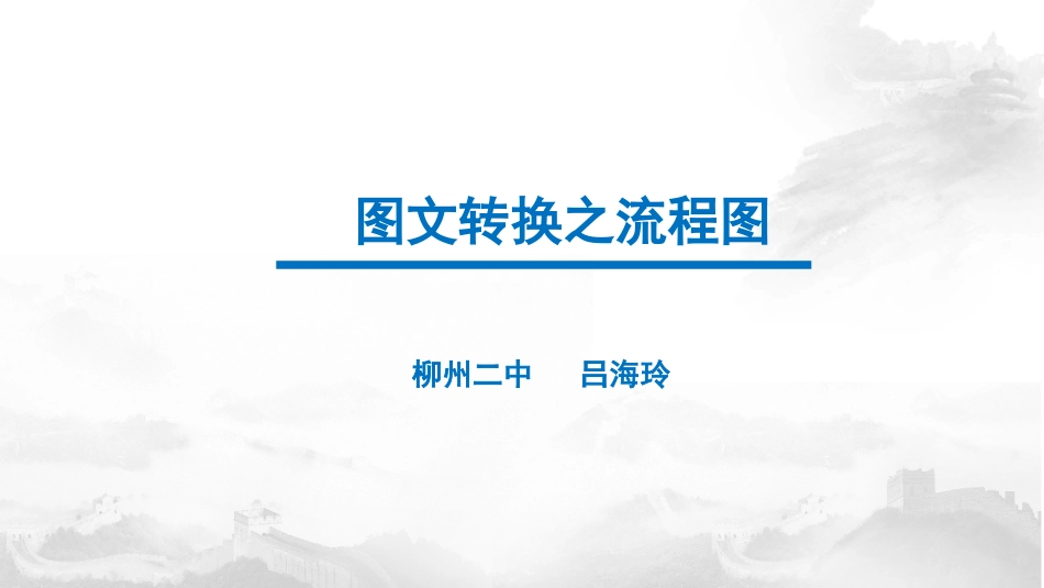 （吕海玲）高考语文图文转换之流程图公开课课件(最终版）_第1页