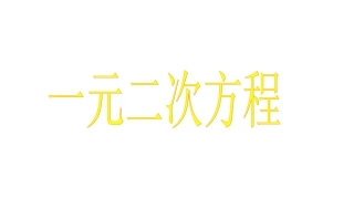 （1）一元二次方程的概念