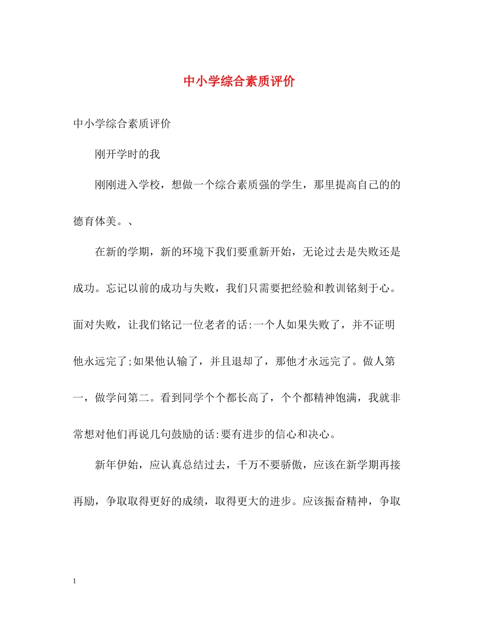 中小学综合素质评价_第1页