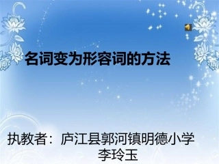 名词变为形容词微课课件