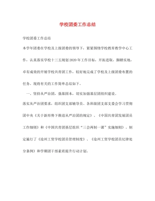 学校团委工作总结2)