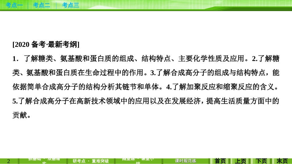 第十一章第四讲生命中的基础有机化学物质合成有机高分子_第2页