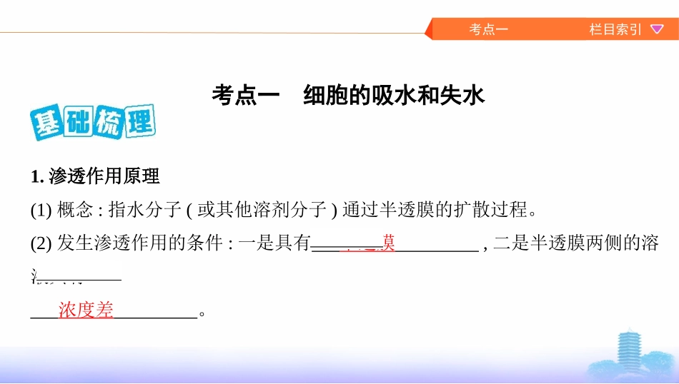 第6讲　细胞的物质输入和输出_第2页