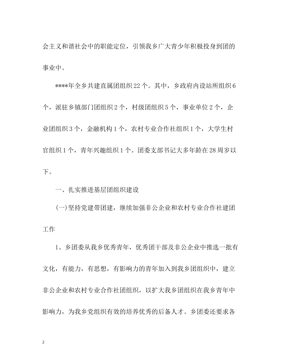 乡镇团委工作总结_第2页
