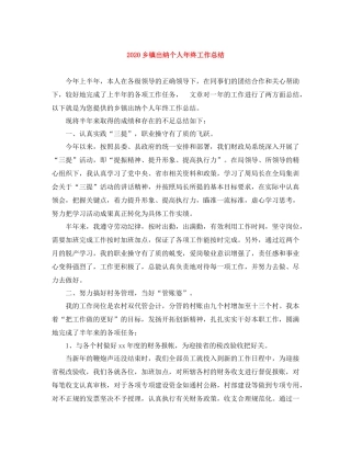 乡镇出纳个人年终工作总结