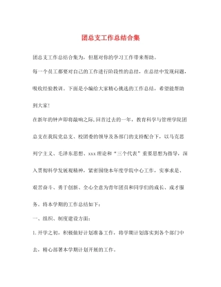 团总支工作总结合集
