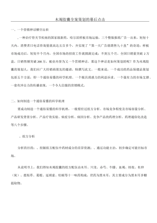 木竭胶囊全案策划的幕后点击(doc15)(1)