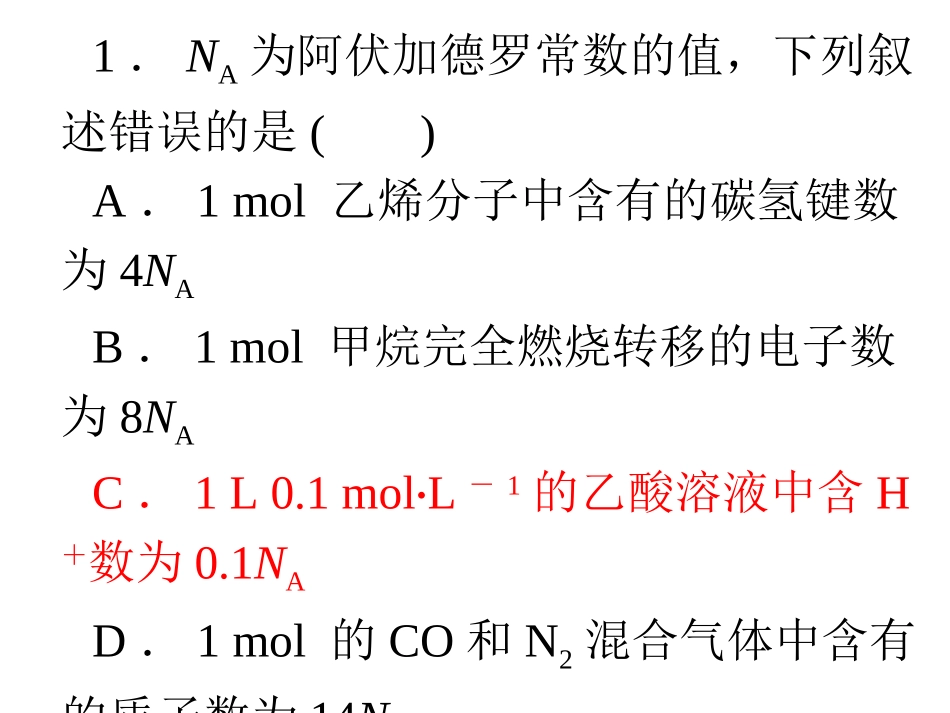 阿伏伽德罗常数（2）_第1页
