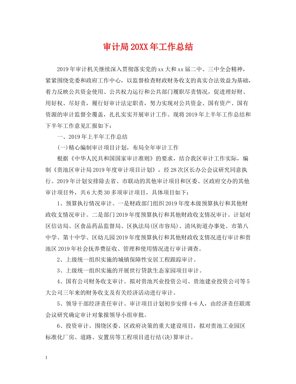 审计局工作总结_第1页