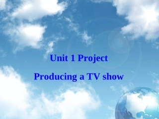 高一牛津英语模块三unit1_project