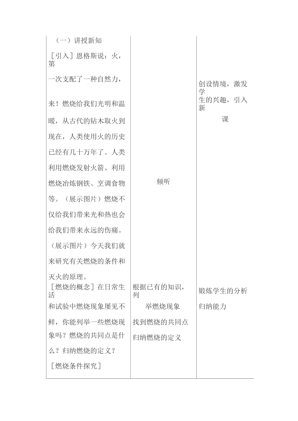 燃烧与灭火 教学设计_第3页