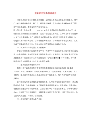 团支部年度工作总结的报告