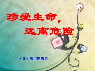 小学安全主题班会-珍爱生命-健康成长