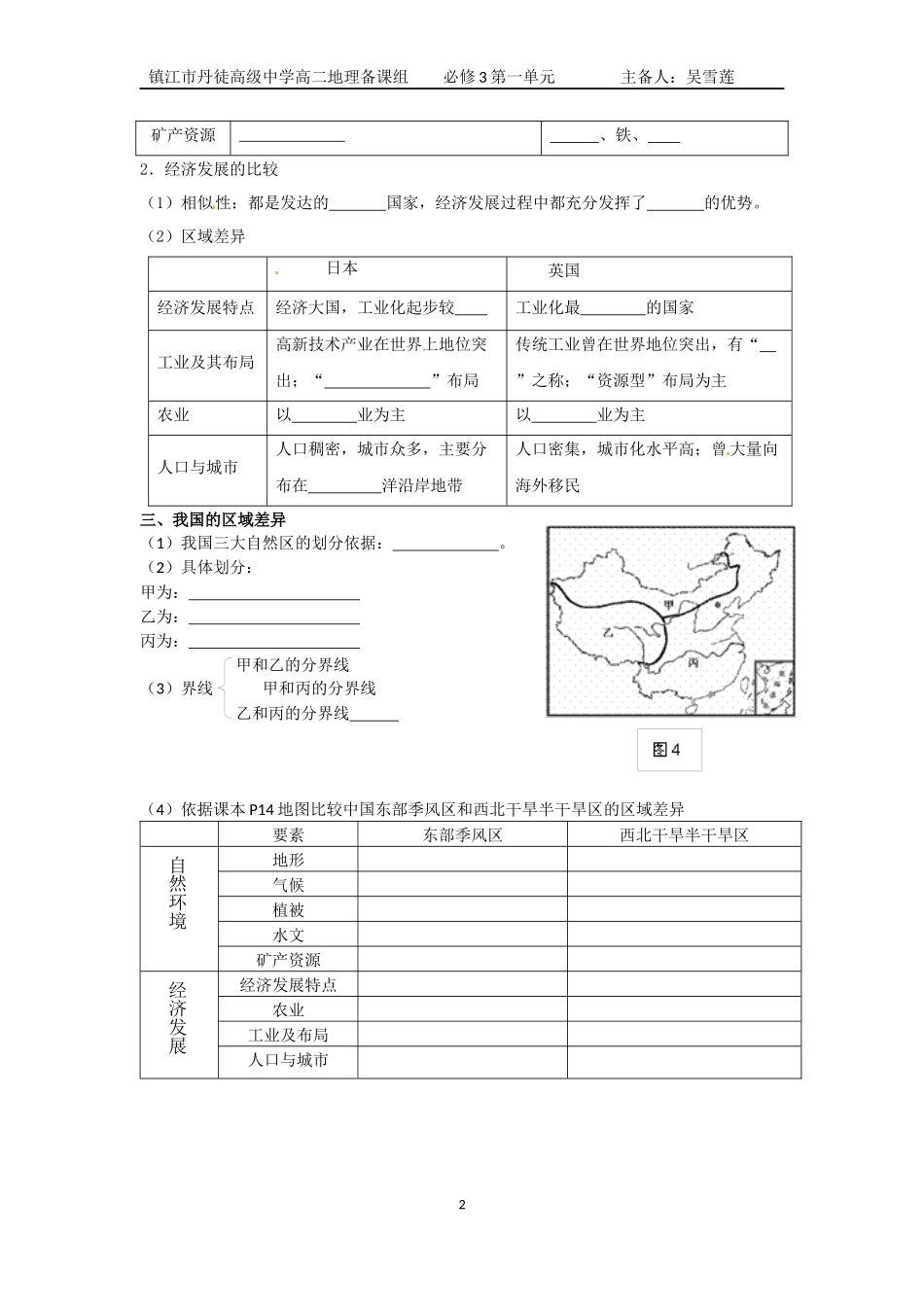 自然环境与人类活动的区域差异_第2页