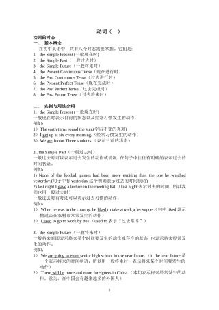 中考英语动词专项训练