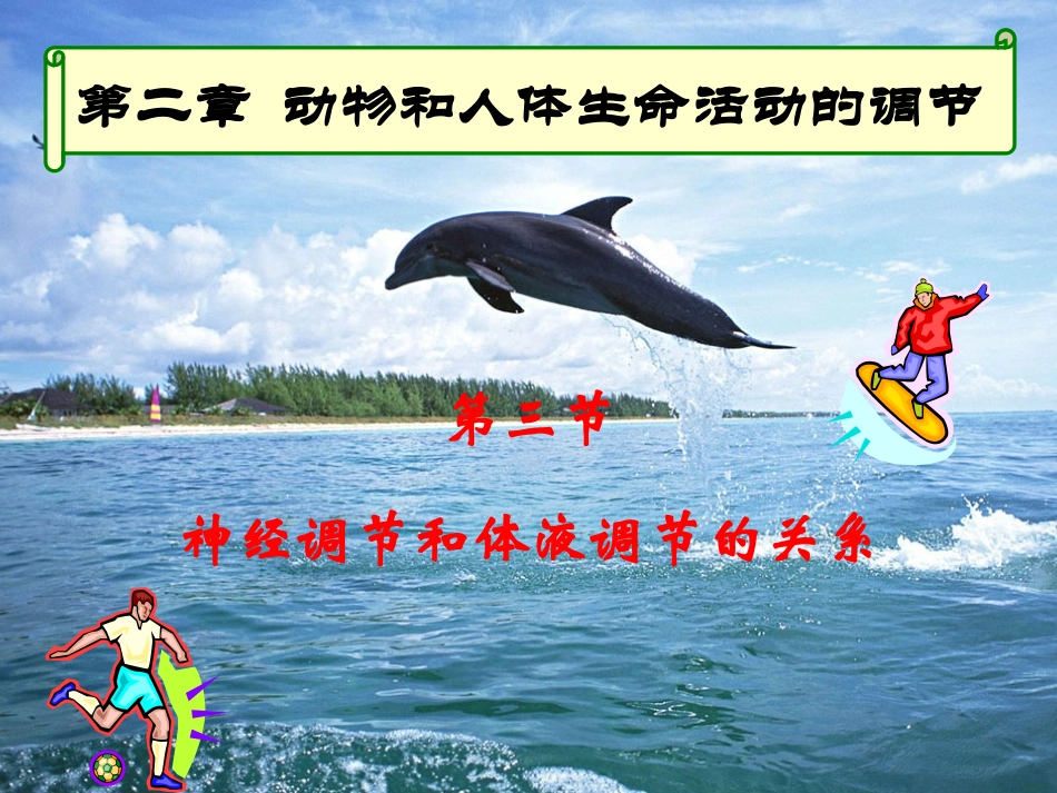 必修三第2章动物和人体生命活动的调节第3节神经调节与体液调节的关系_第1页