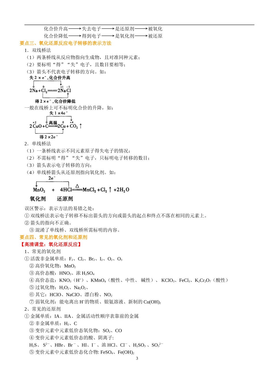 知识讲解_氧化还原反应_第3页