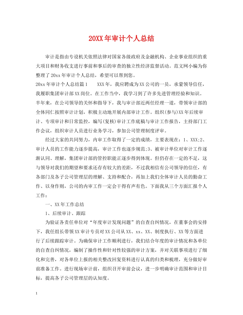 审计个人总结_第1页