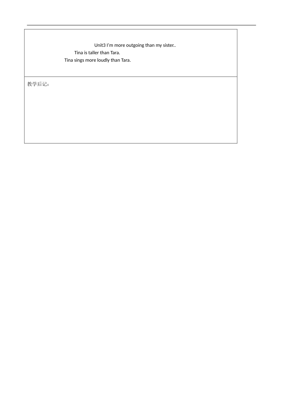 八年级英语教案：Unit3I’mmoreoutgoingthanmysister1_第3页